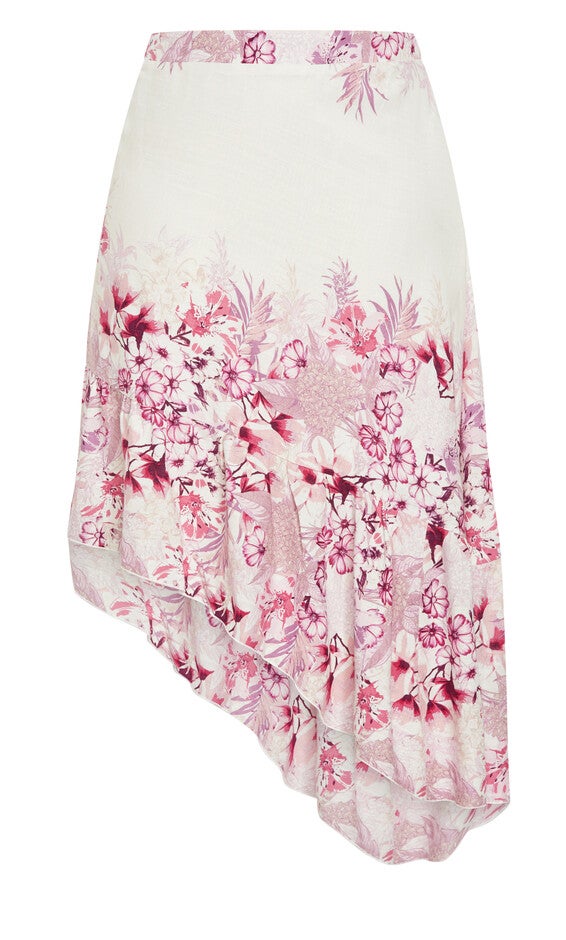 Isabella Border Skirt - sweet border, WHITE, alternate image number 3
