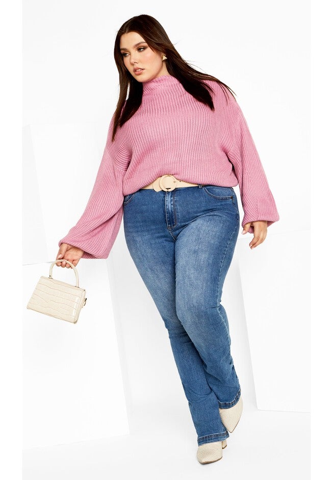 Angel Sleeve Sweater - musk, PINK, on-hover image number null