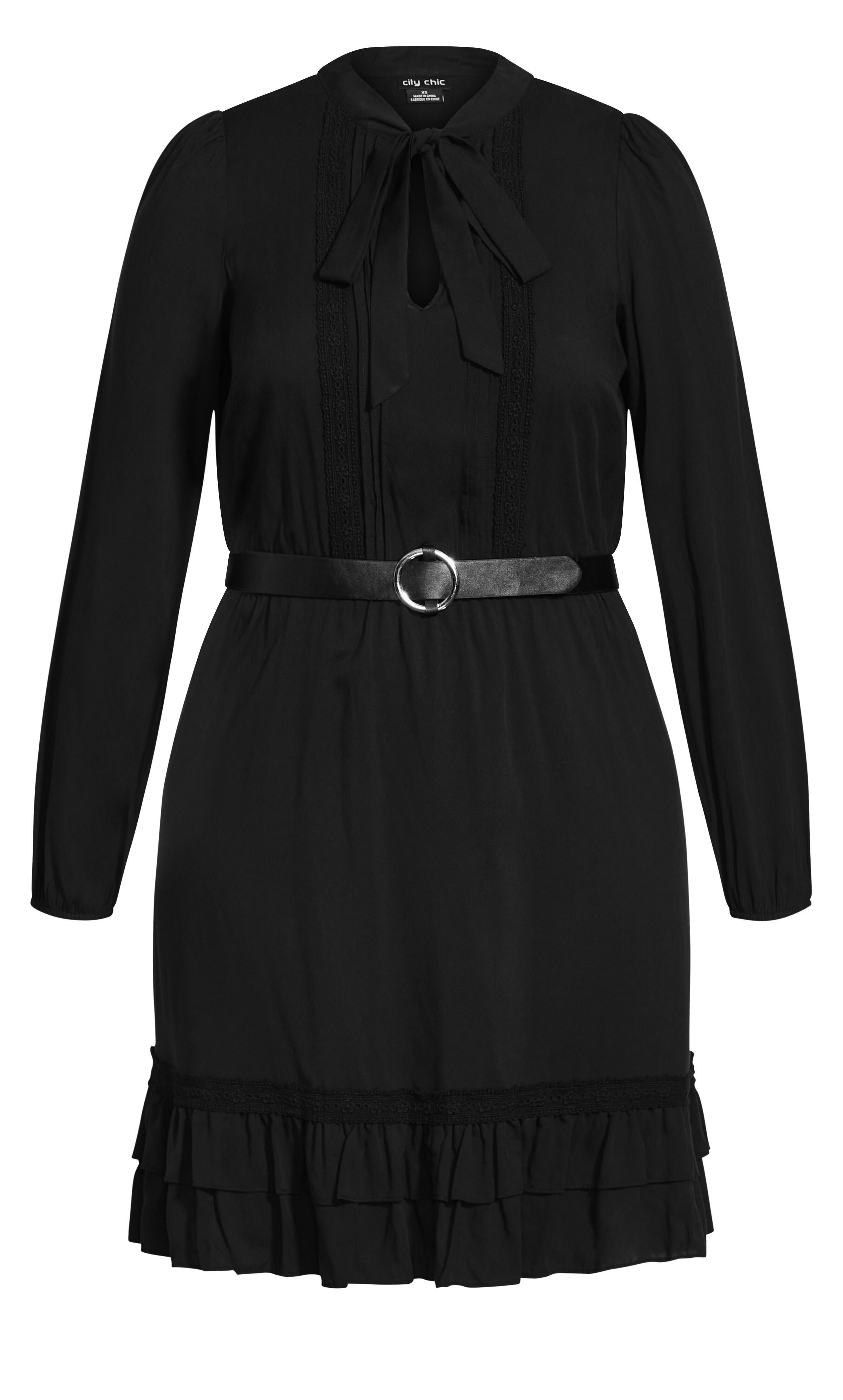 Precious Tie Dress - black, BLACK, alternate image number 4
