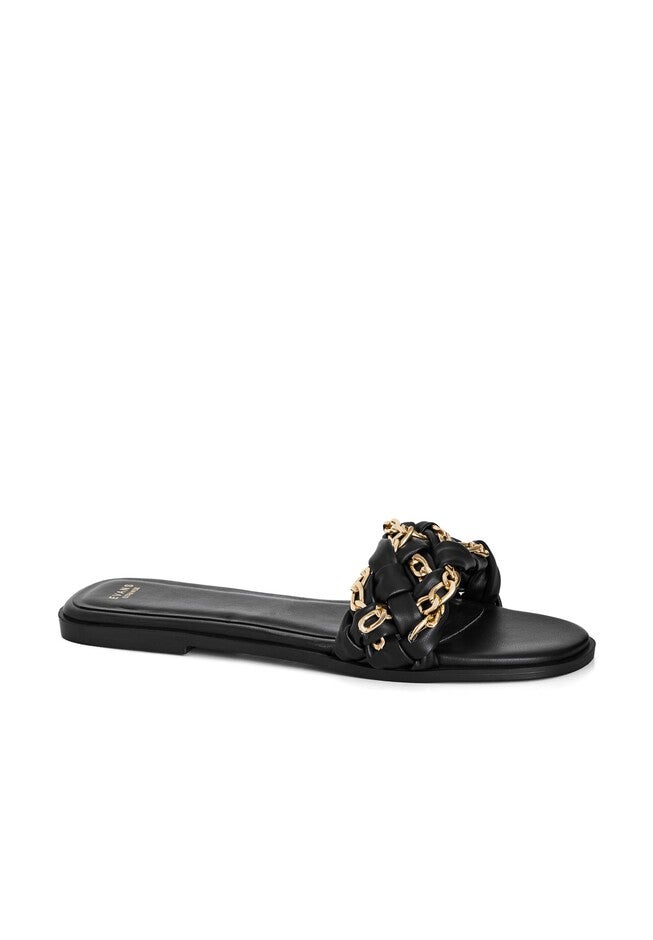 Chain Kitty Sandal, BLACK, hi-res image number null