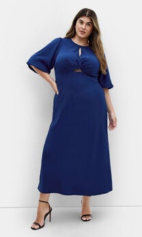 Ines Puff Dress - ocean