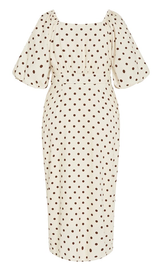 Claudine Print Dress - cream, CREAM, alternate image number 4