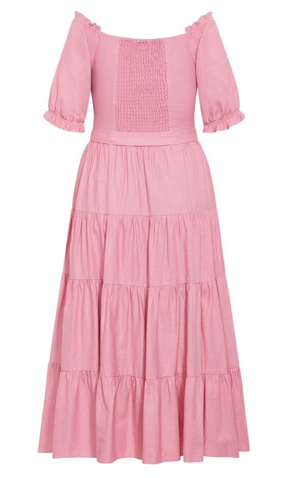 Puff Sleeve Maxi Dress - blush, BLUSH, alternate image number 4