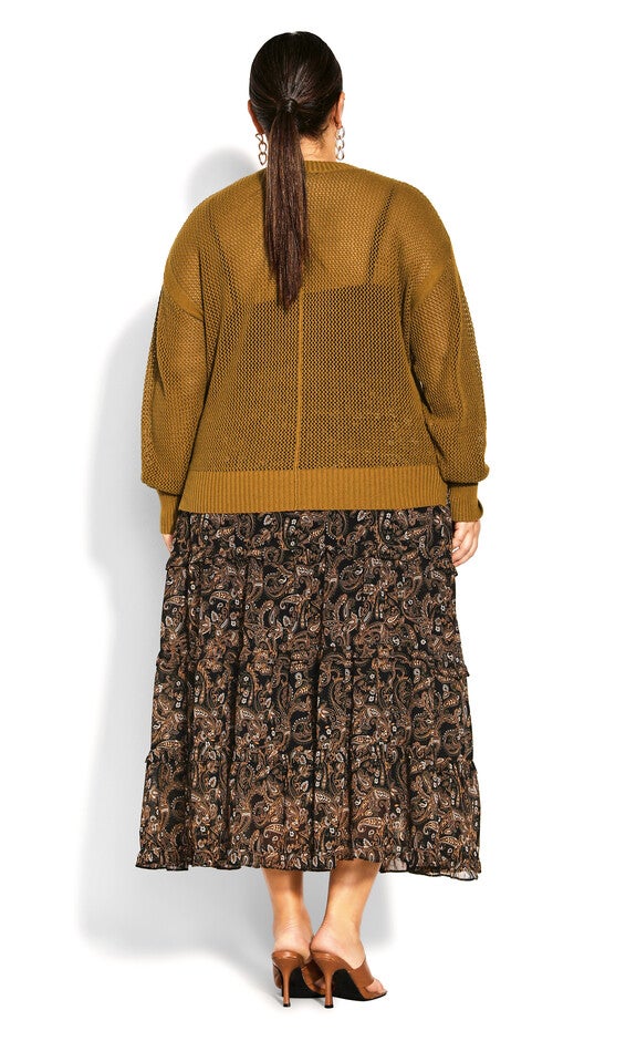 Amelia Sweater - dark gold, YELLOW, alternate image number 4