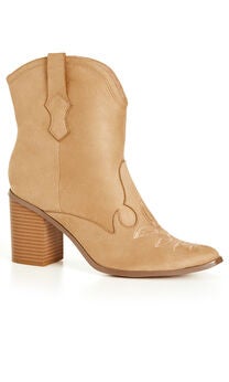 WIDE FIT Elodie Mid Boot - toffee