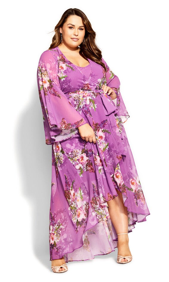 Nora Maxi Dress - wisteria, WISTERIA PAINTERLY R, alternate image number 4
