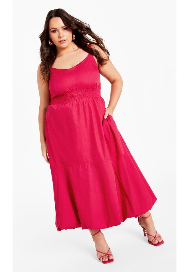 Eliza Dress - pink sherbet, PINK, on-hover image number 1
