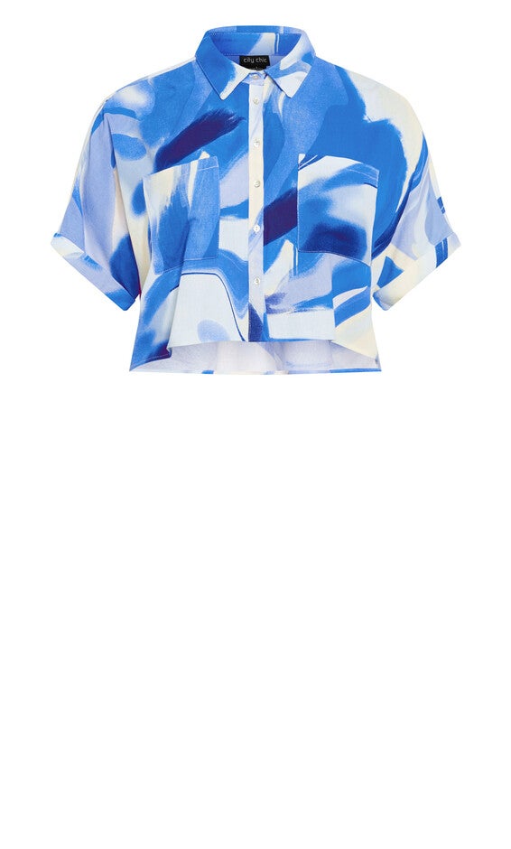 Esme Print Shirt - blue, WHIRLPOOL, alternate image number 4
