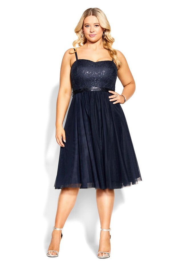 Sequin Elsa Dress - sapphire, BLUE, alternate image number null