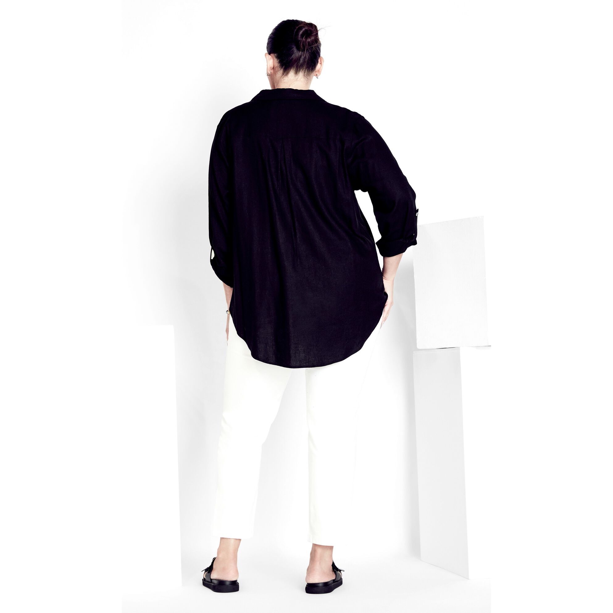 Butter Denim Pull-On High Rise Jean, WHITE, alternate image number 2