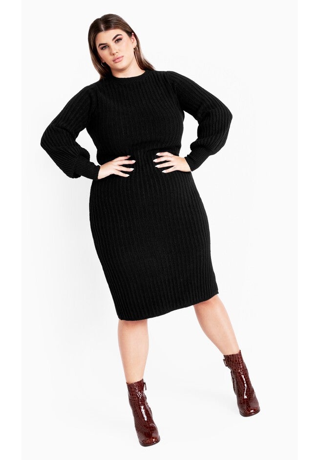 Sasha Rib Dress, BLACK, on-hover image number null