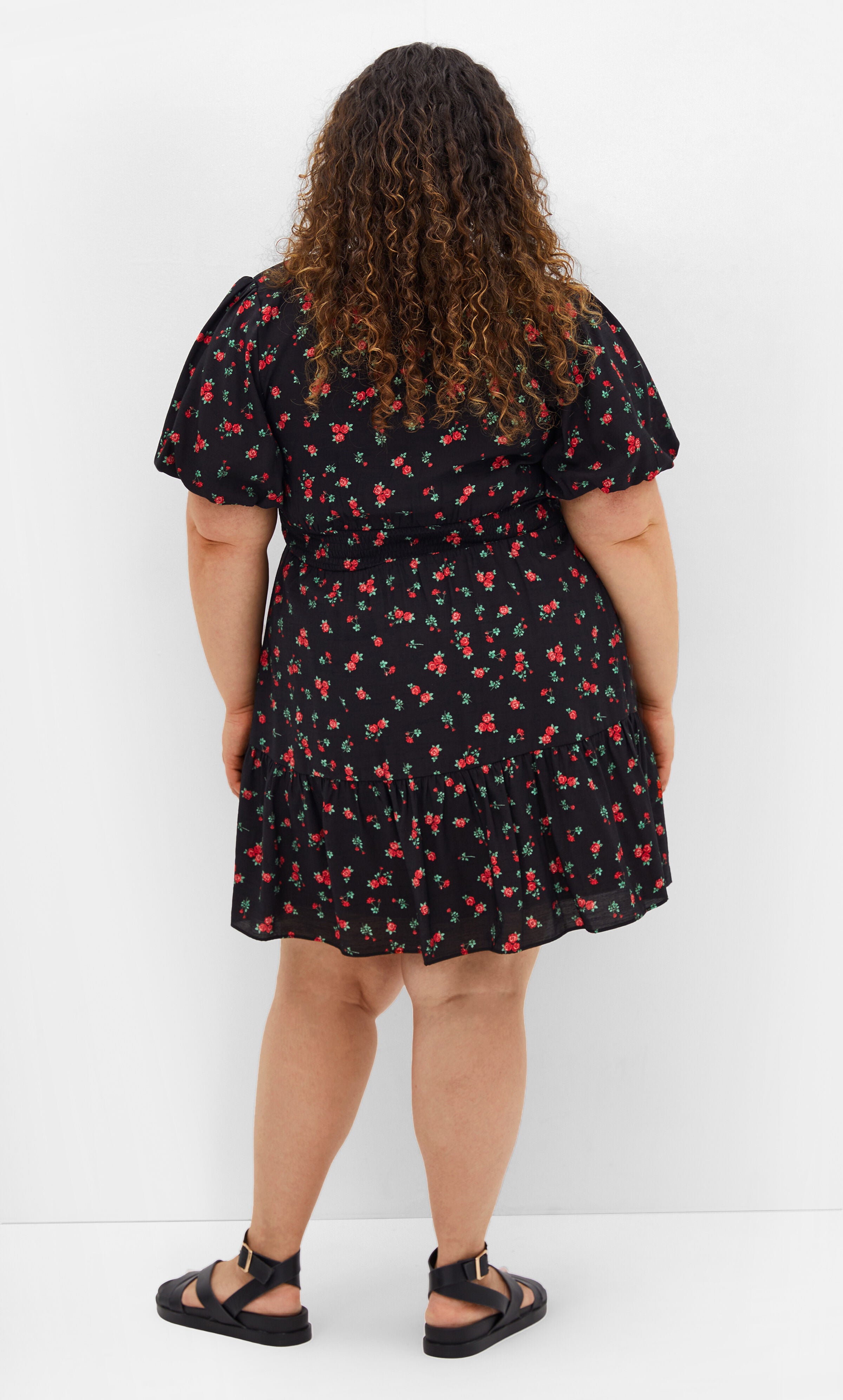 Daphne Dress - black, RED, alternate image number 1