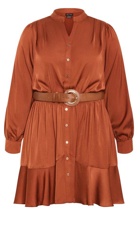 Oki Dress - copper, BROWN, alternate image number null