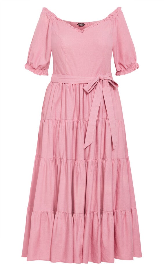 Puff Sleeve Maxi Dress - blush, BLUSH, alternate image number 3