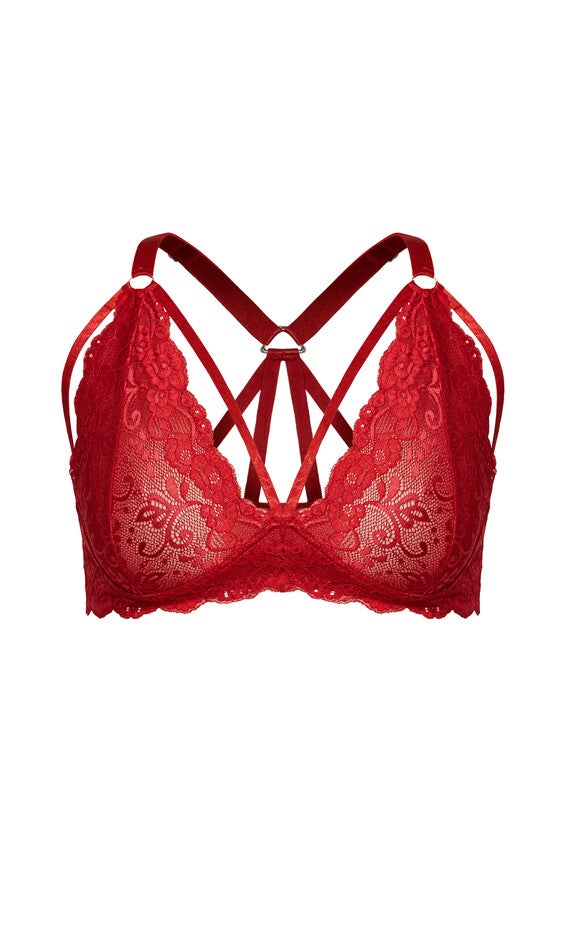 Sophie Strappy Bralette - shiraz, RED, alternate image number null