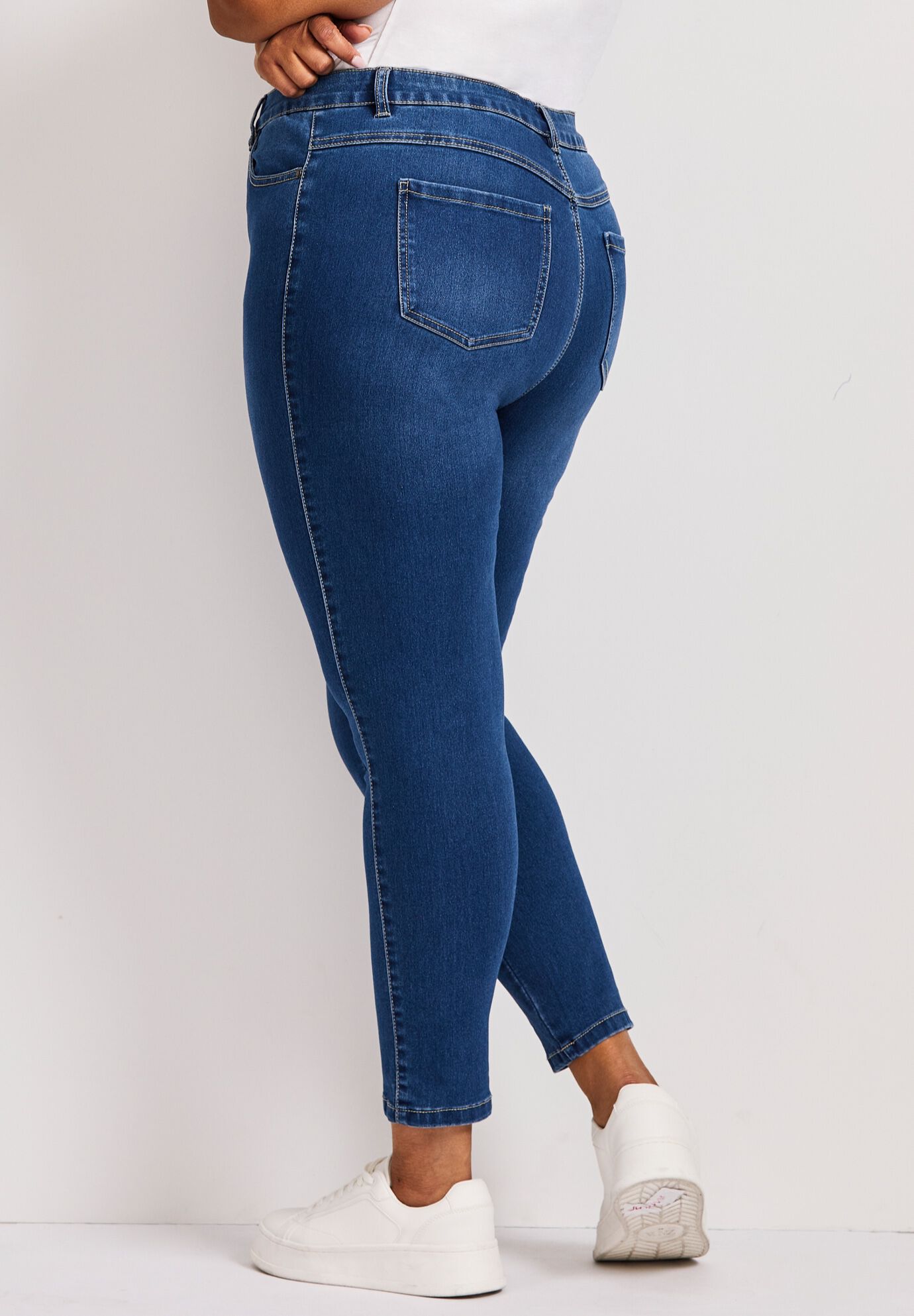 Butter Denim Skinny Jean, MID WASH, on-hover image number 1