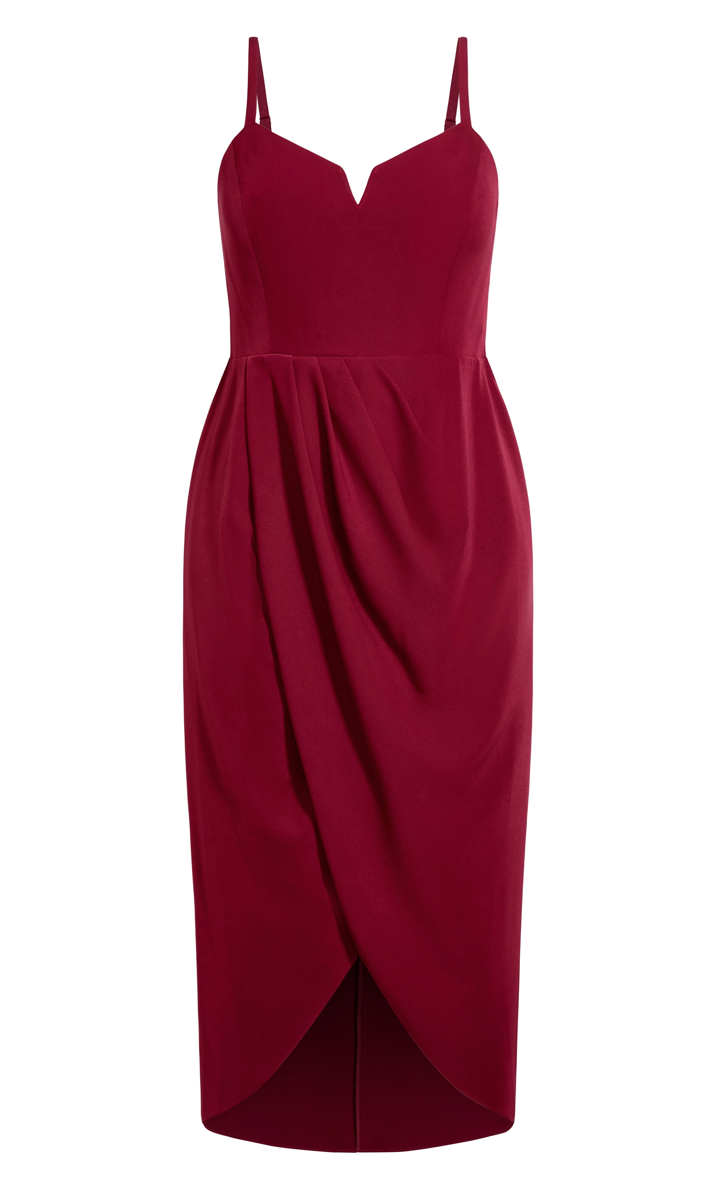 Sassy V Dress - ruby, RED, alternate image number 4