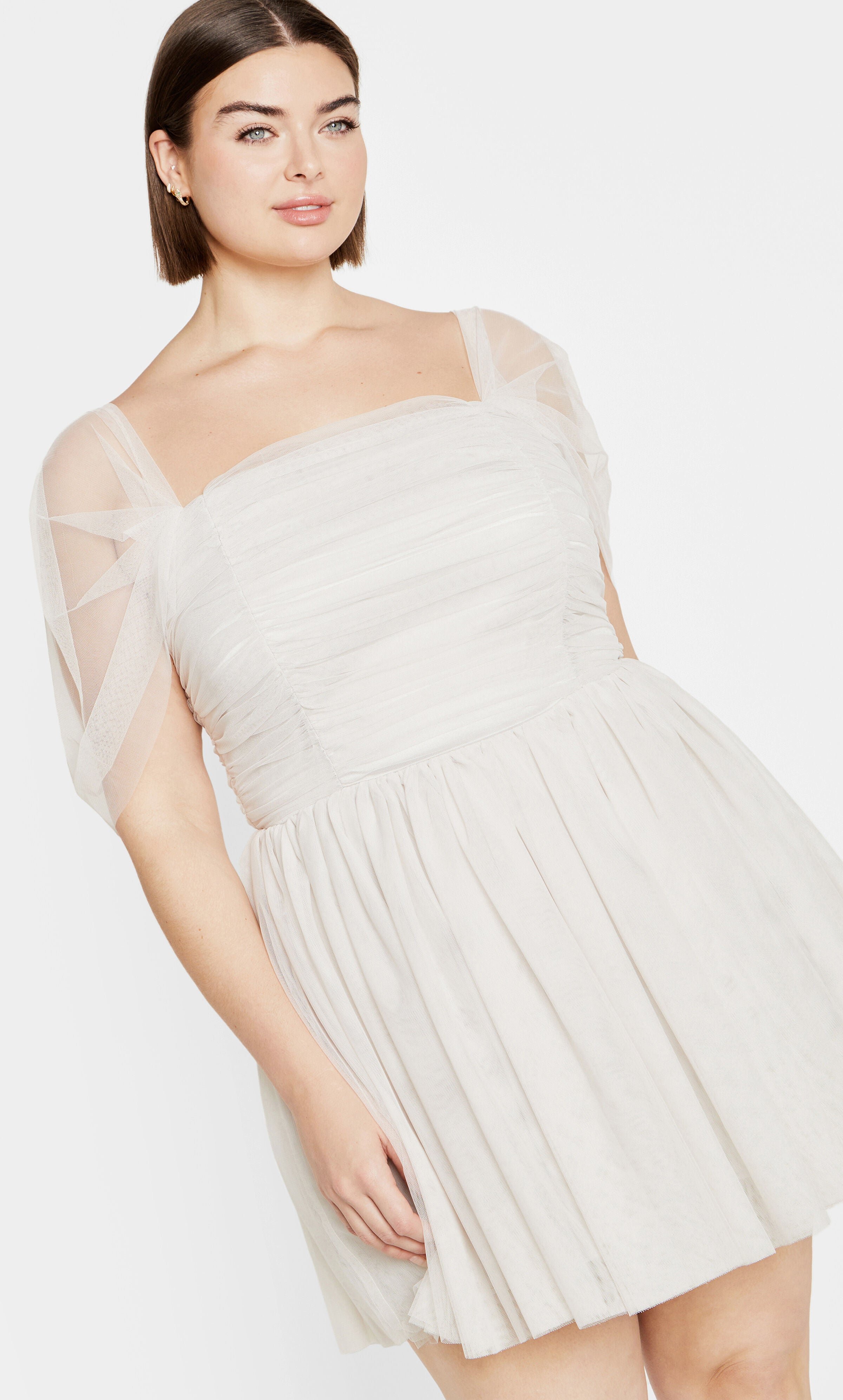 Lulu Dress - oat, WHITE, alternate image number 2