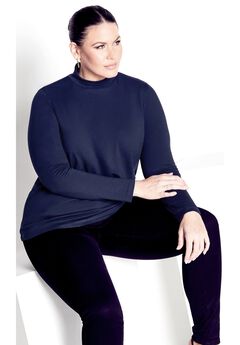 Organic Mock Neck Top