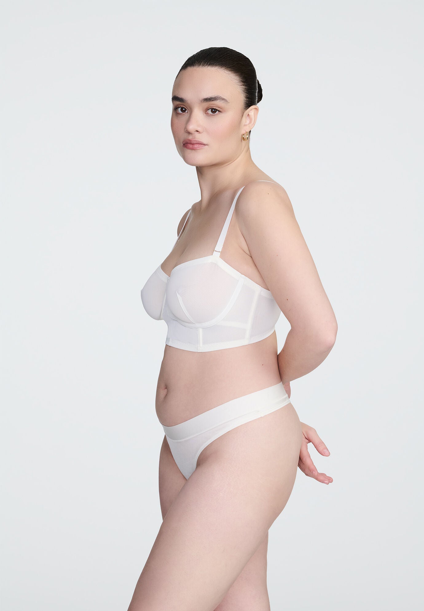 The Longline Bra - Mesh, SALT, alternate image number 3