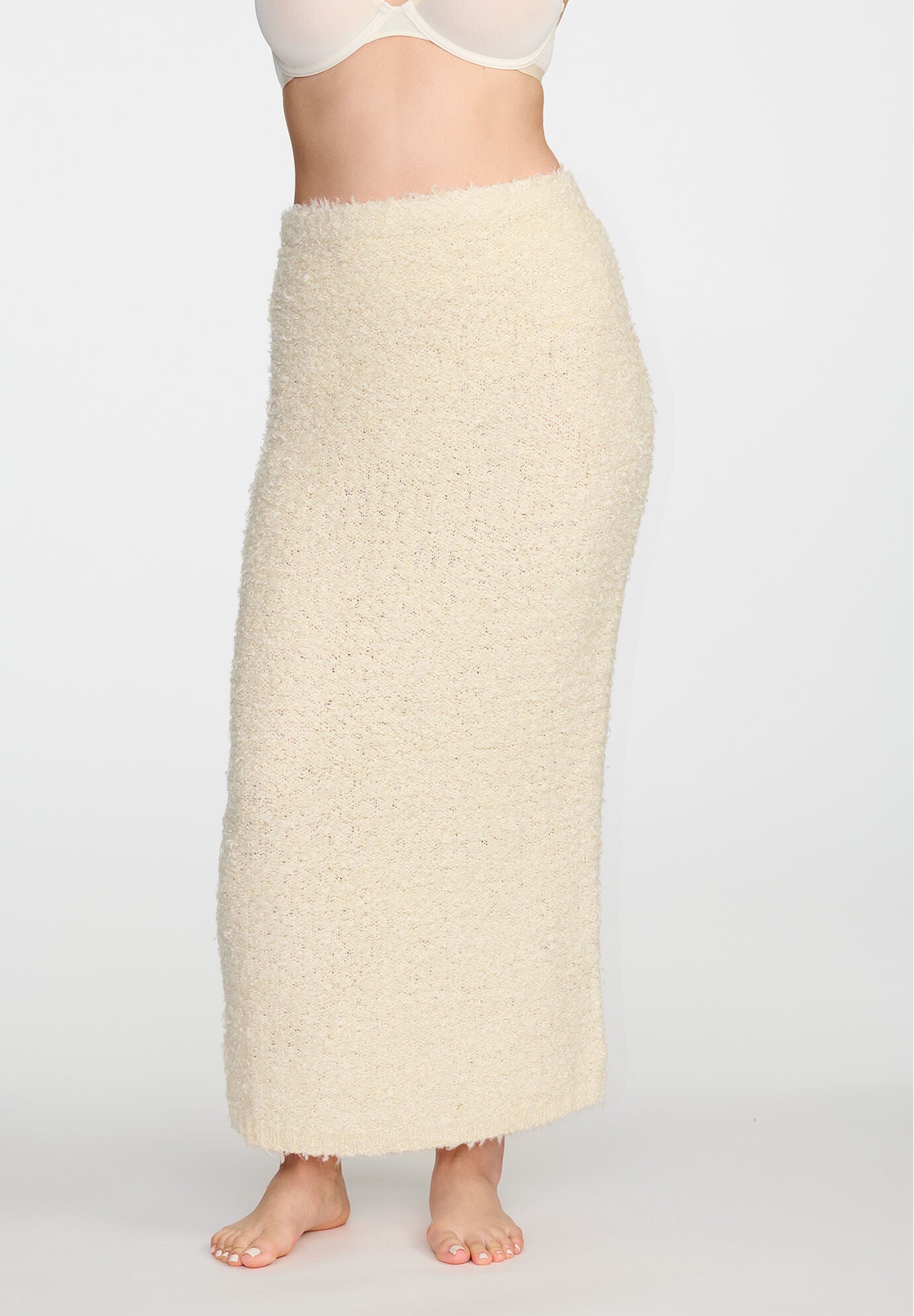  The Midi Skirt- Boucle, CREAM, alternate image number 4
