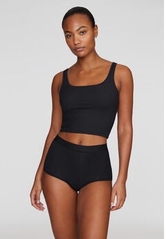 The Square Neck Tank - Modal Silk Rib