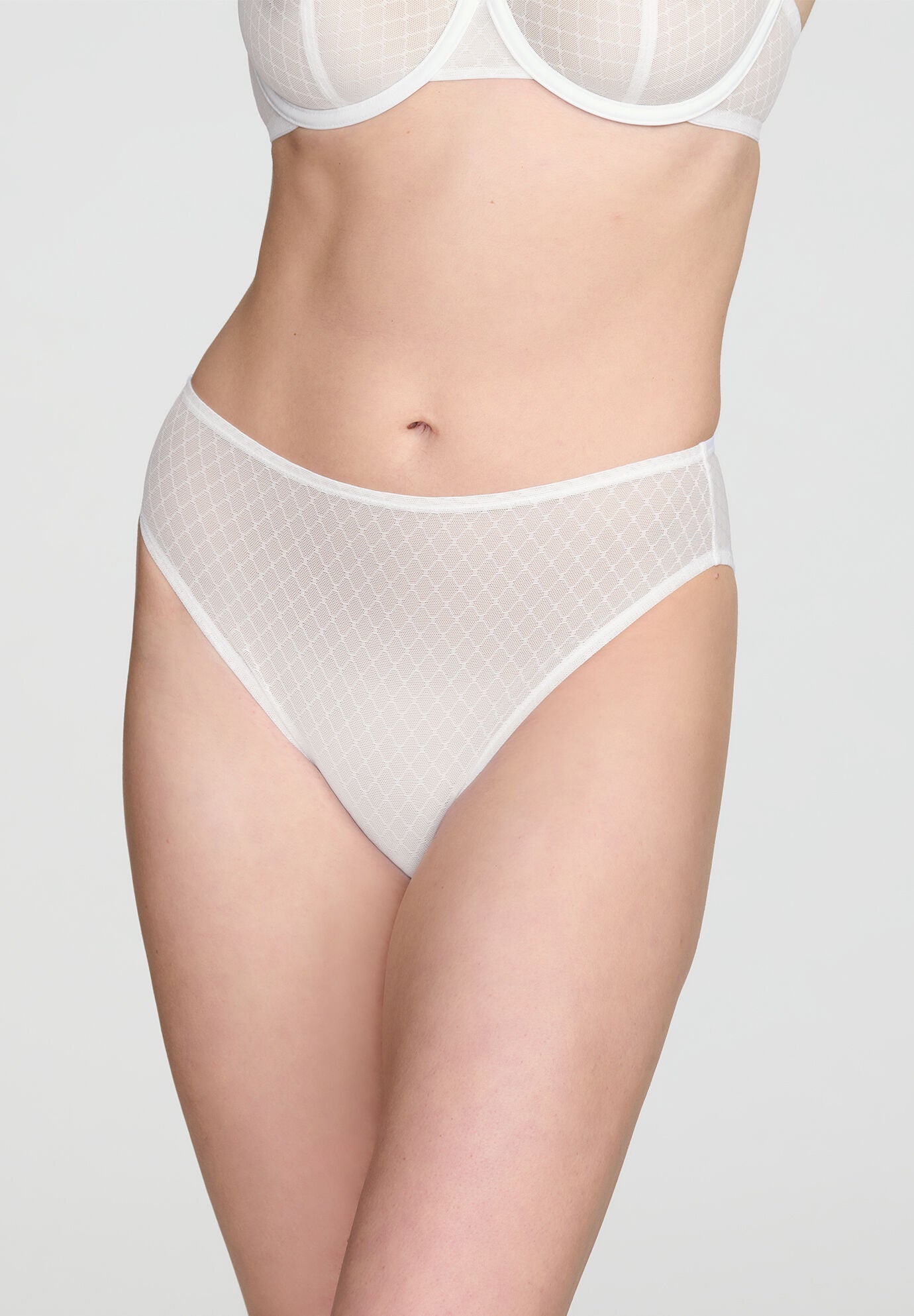 The Highwaist - Trellis Lace, SALT, on-hover image number 1