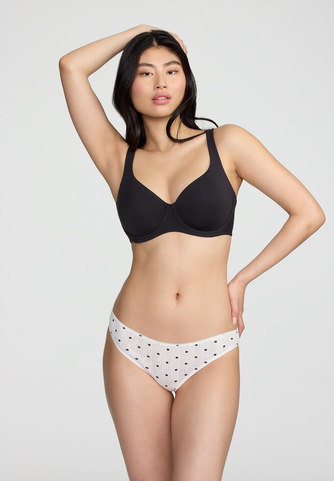The Thong- Pointelle, SALT POLKA DOT, alternate image number null