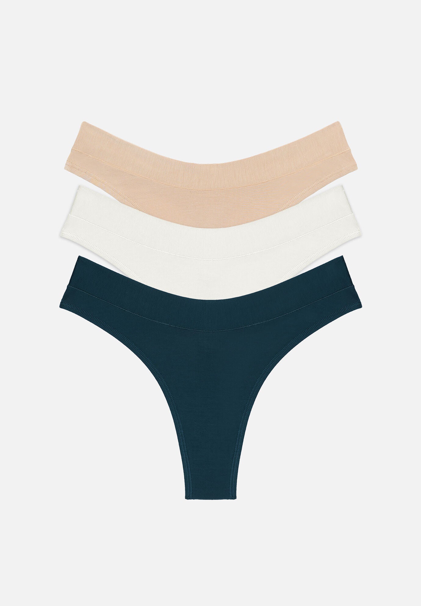 The Thong Pack of 3- Modal, Ocean, , hi-res image number 0