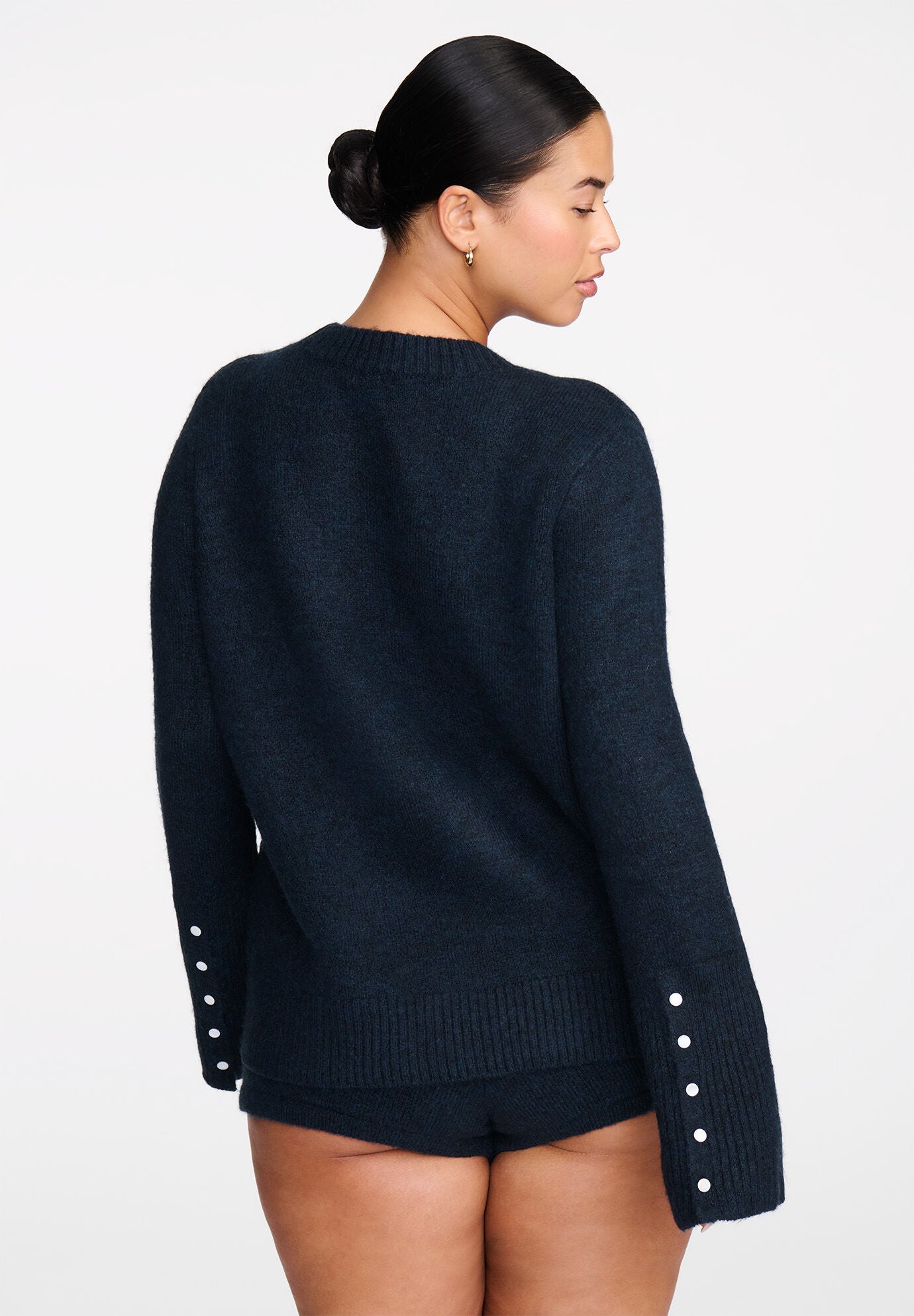 The Crewneck Sweater- Jersey Knit, OCEAN, alternate image number 2