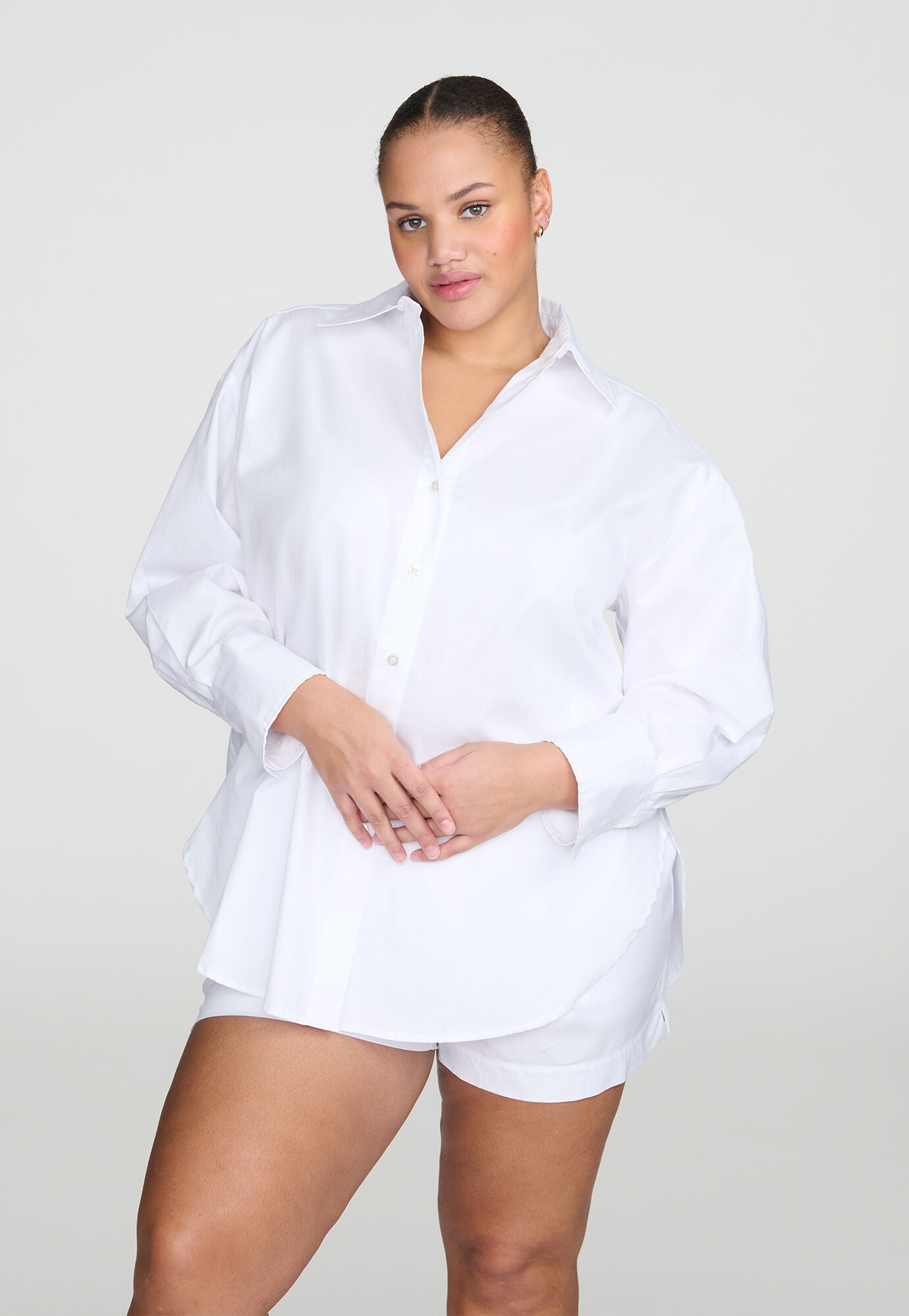 The Oversized Shirt- Cotton, SALT, alternate image number 5
