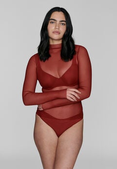 The Mockneck Top - Mesh