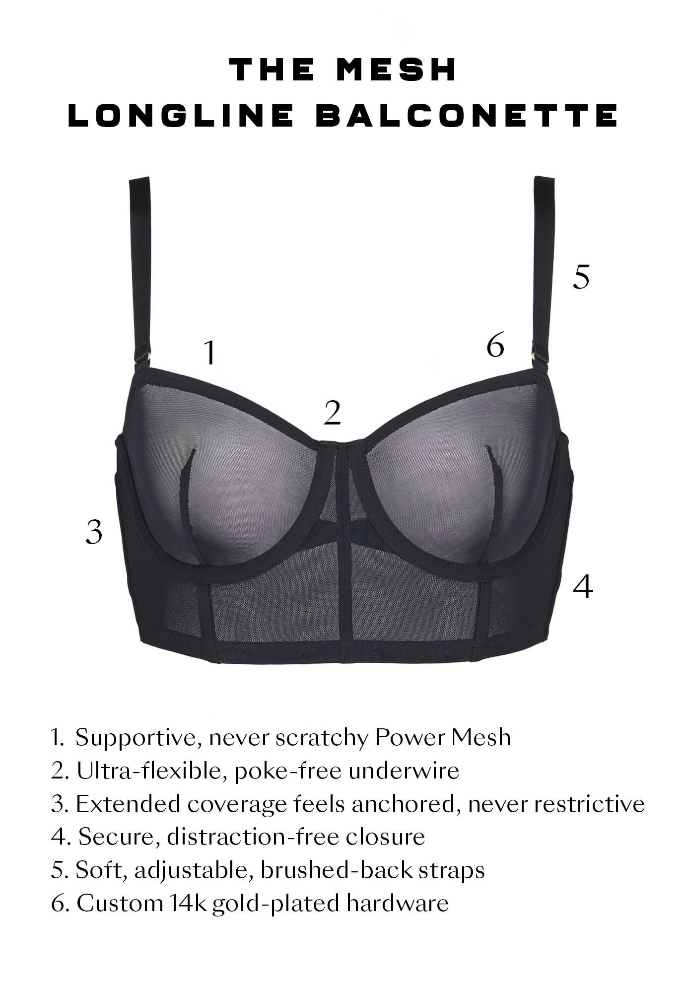 The Longline Bra - Mesh, SALT, alternate image number 7