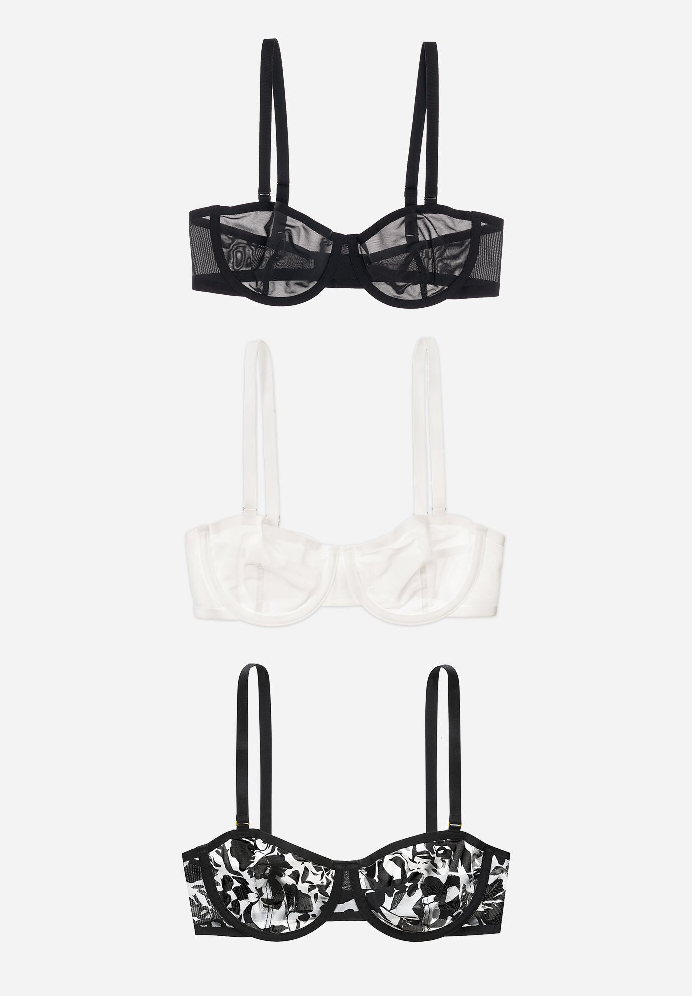 The Balconette 3 Pack- Graphic Floral, , hi-res image number 0