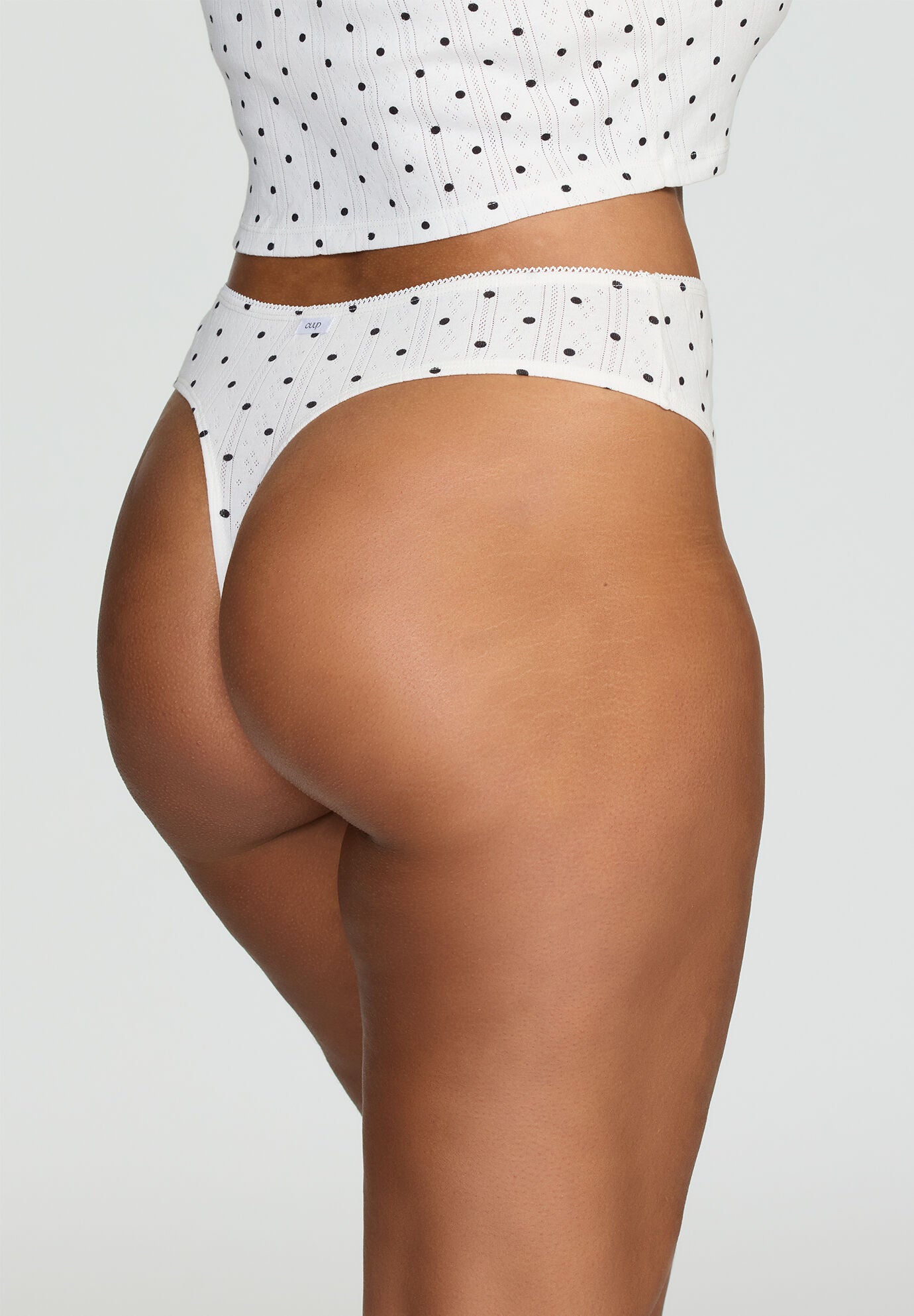 The Thong- Pointelle, SALT POLKA DOT, alternate image number 9