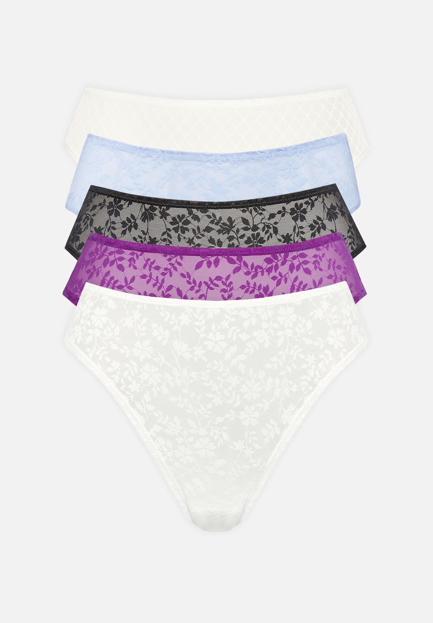 The Highwaist Pack of 5- Botanical Lace, , hi-res image number 0