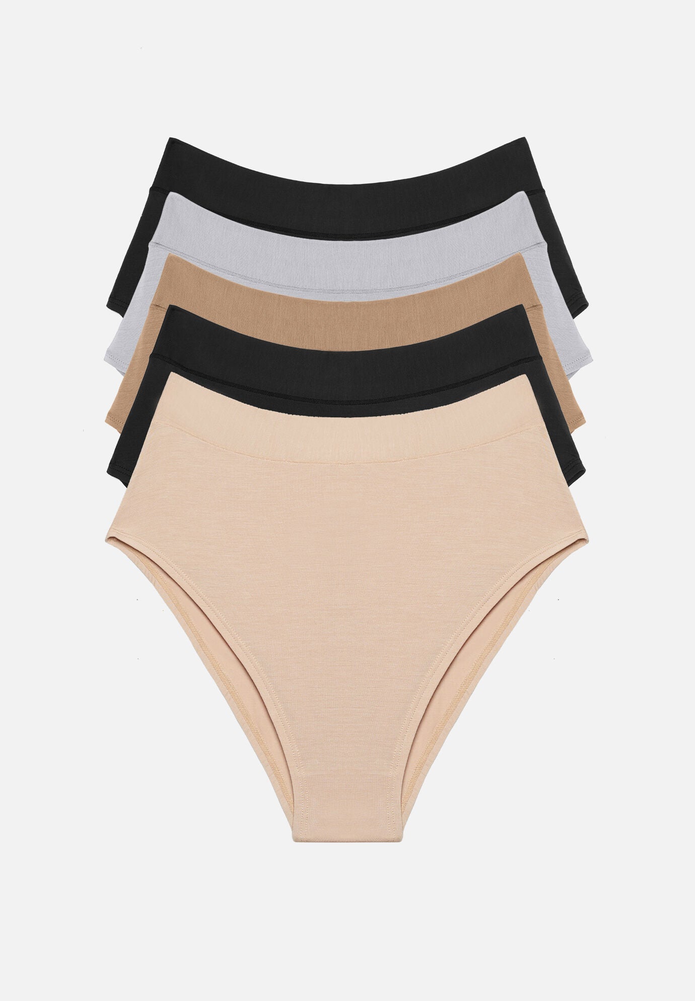 The Highwaist Pack of 5 &ndash; Modal, New Neutral, , hi-res image number 0