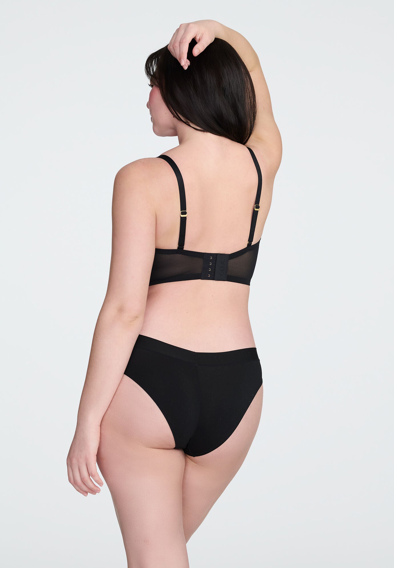 The Longline Bra - Mesh, BLACK, alternate image number 4