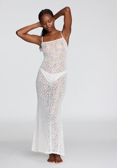 The Long Slip Dress - Botanical Lace