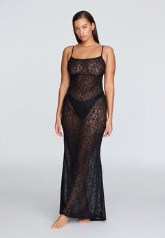 The Long Slip Dress - Botanical Lace