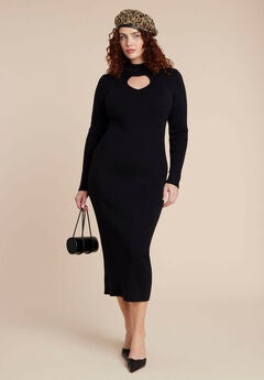 Heart Cutout Midi Dress