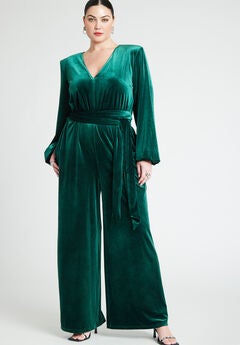 Velvet Wide Leg Jumpsuit
