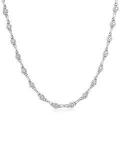 The Coquille Tennis Necklace- Silver