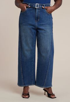 Belted Straight Leg Jean