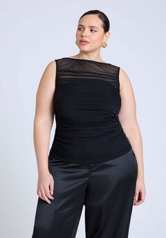 Layered Shirred Top