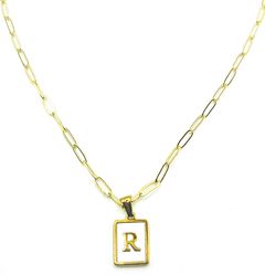 Pearlescent Initial Necklace