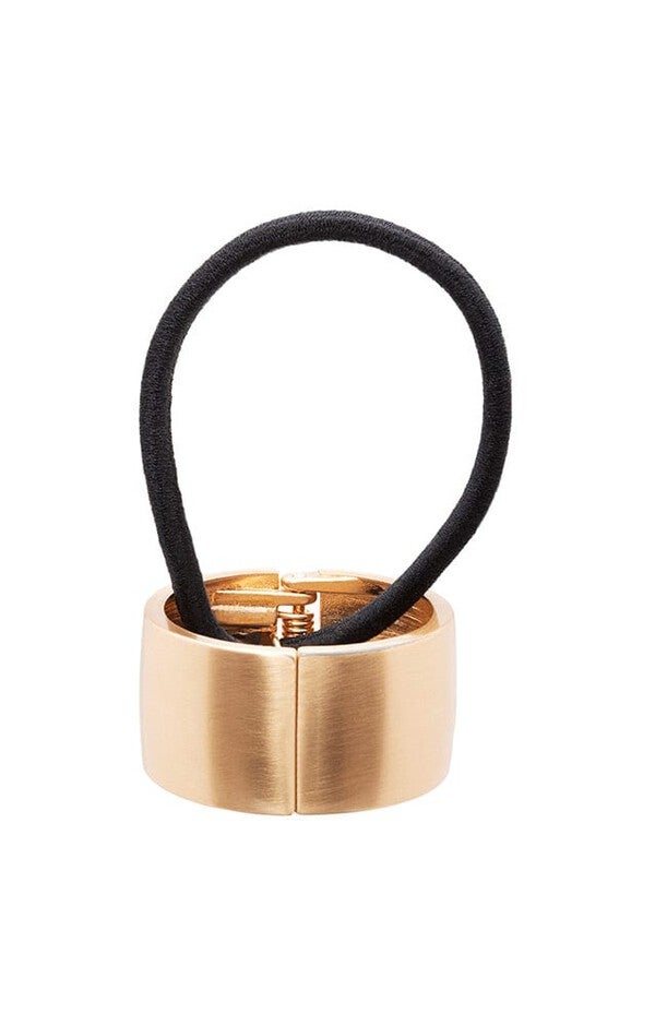Brushed Metal Cuff Pony, BLACK, hi-res image number 0