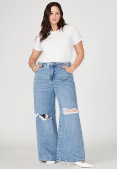 The Yvette Rigid Wide Leg  Jean