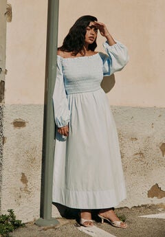 Long Sleeve Smocked Maxi Dress