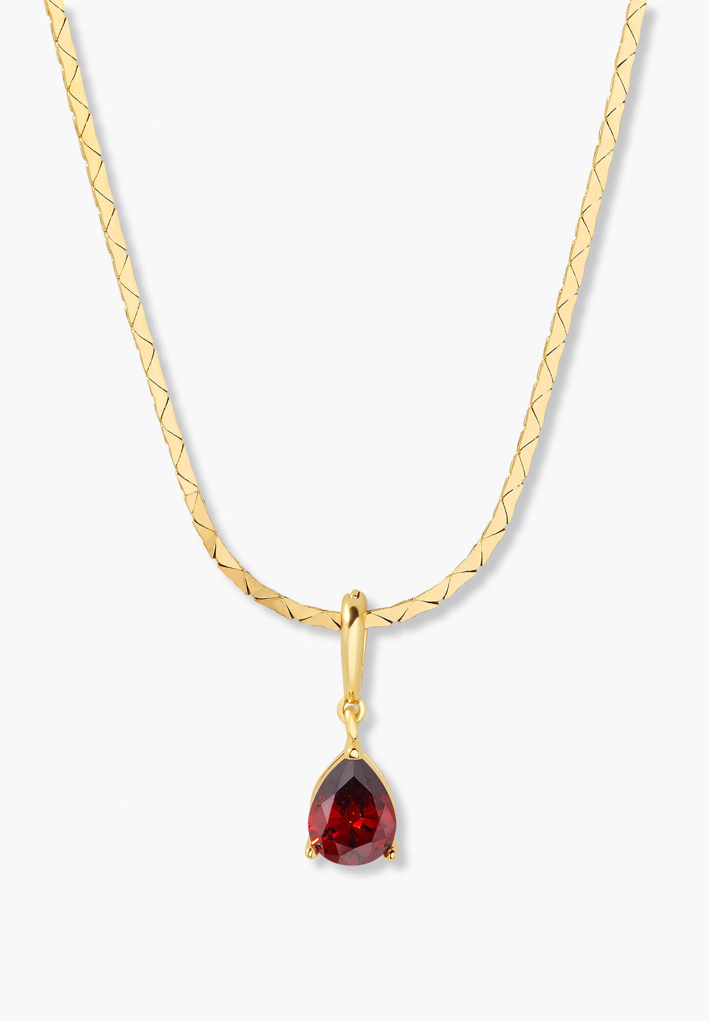 Melrose Teardrop Birthstone Necklace, JANUARY, hi-res image number 0